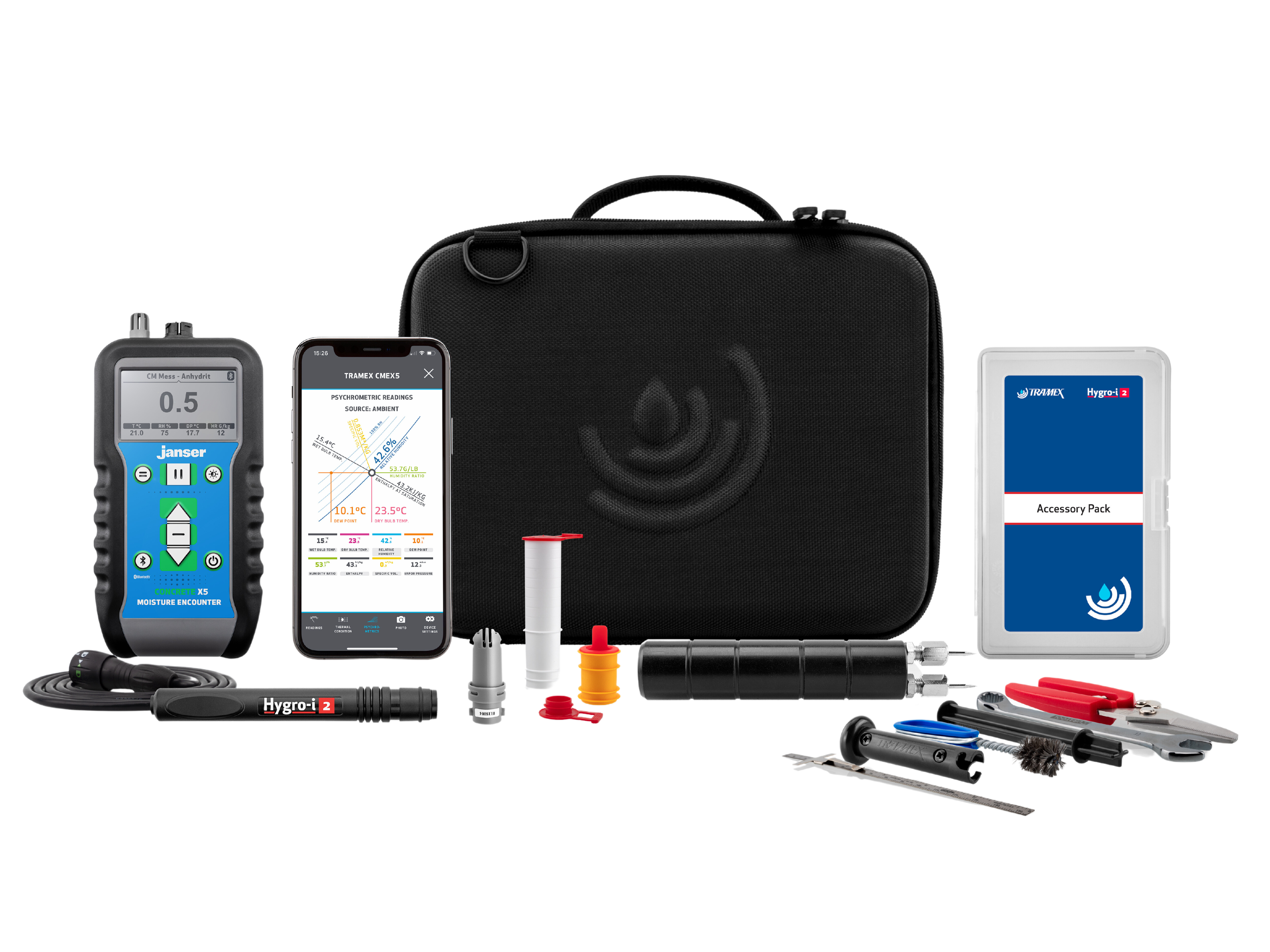 Feuchtigkeitsmessgerät CMEX 5 - FZK-Set im Koffer