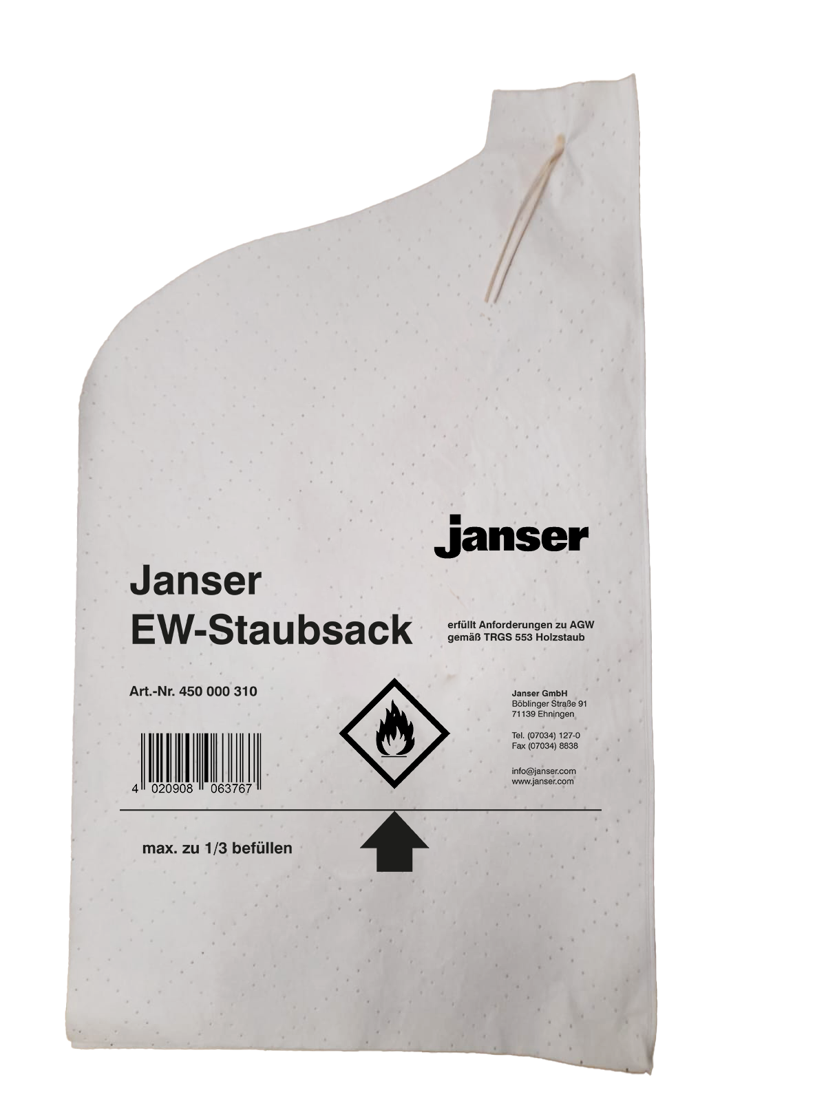 Einweg-Staubsäcke für Parkett- Bandschleifmaschinen