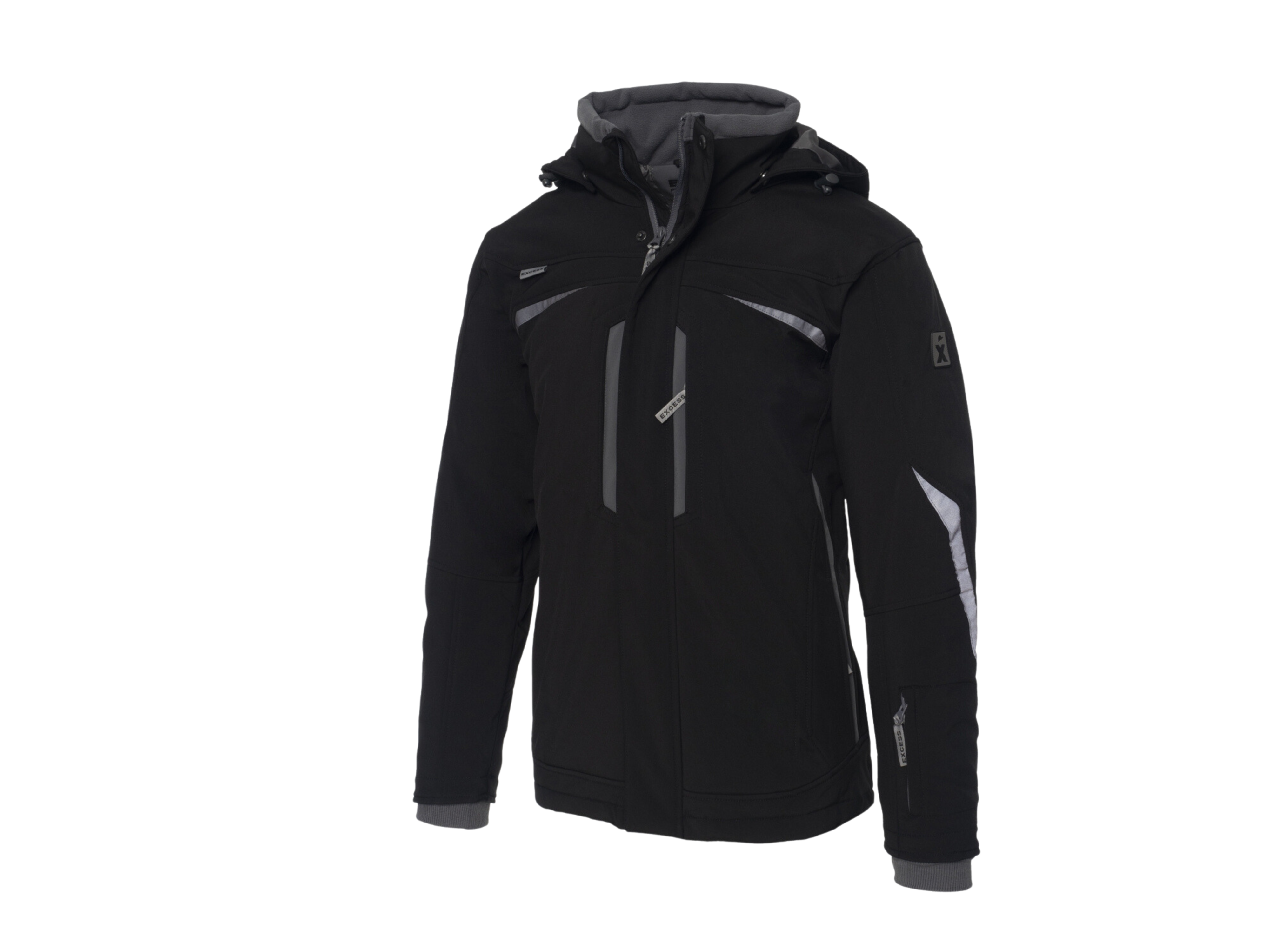 Softshell Winterjacke ACTIVE PRO,schwarz grau Größe XL