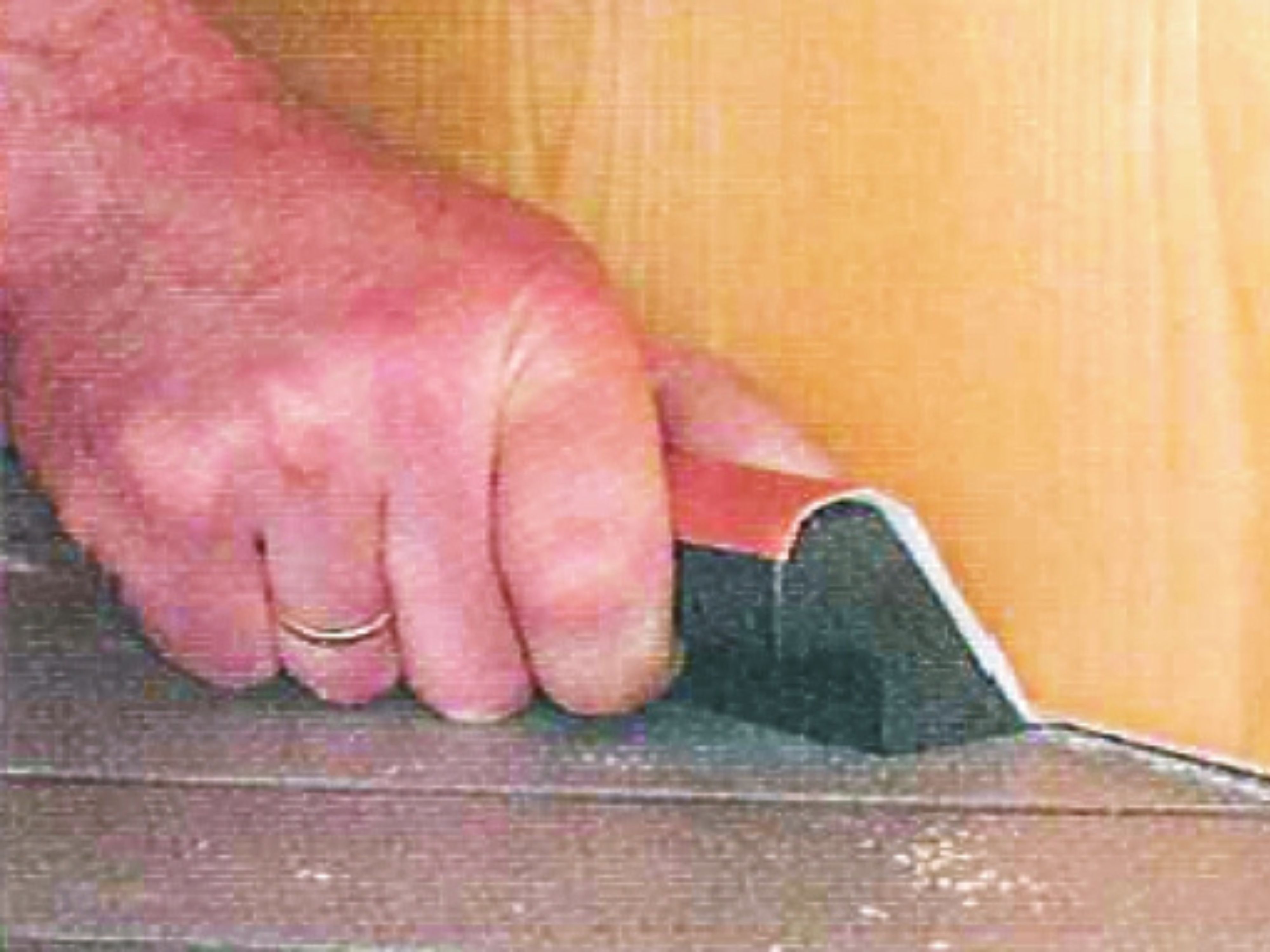 Schleifklotz-Anwendung